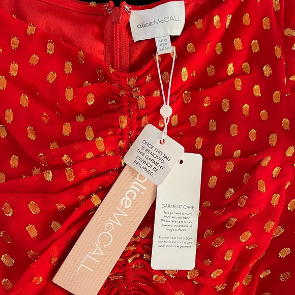 Alice McCall - I Feel It Coming Red Midi Dress NWT - Size 8 US / 12 AU / 40 EU - Picture 4 of 16